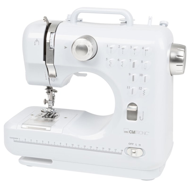 Naaimachine Clatronic, wit / zilver